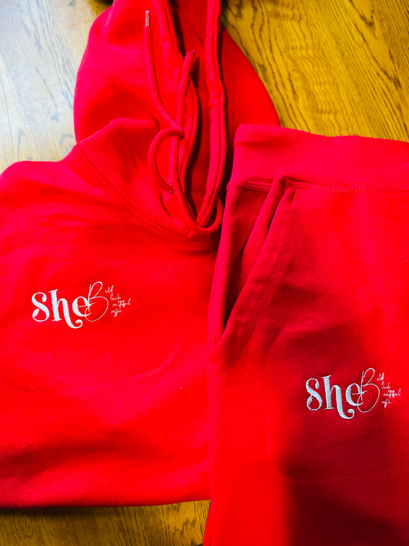 She (embroidered) Jogger